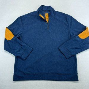 Hengsheng Jeans 1/4 Zip Sweater Shirt 2XL XXL Men's Corduroy Lightweight